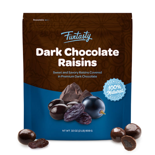 Funtasty Dark Chocolate Raisins, 2 Pound Bag