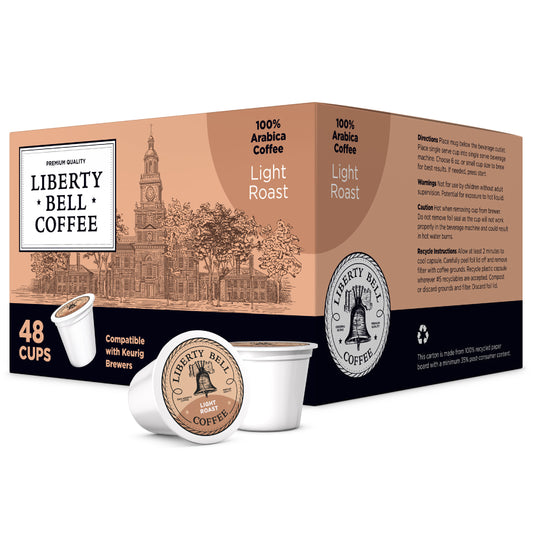Liberty Bell Light Roast Coffee K-Cups 100% Arabica / 48 Count